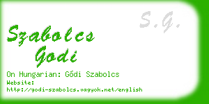 szabolcs godi business card